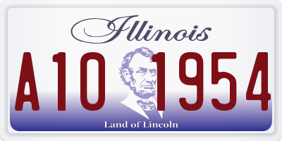 IL license plate A101954
