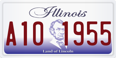 IL license plate A101955
