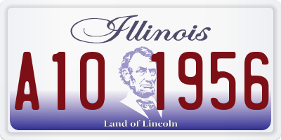 IL license plate A101956