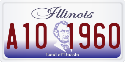 IL license plate A101960