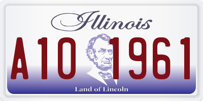 IL license plate A101961