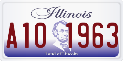 IL license plate A101963