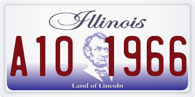 IL license plate A101966