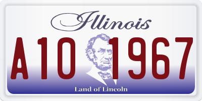 IL license plate A101967