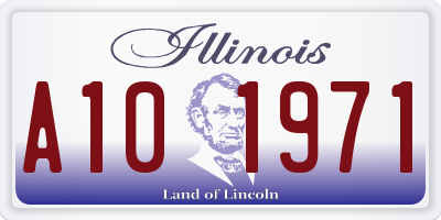 IL license plate A101971