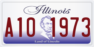IL license plate A101973