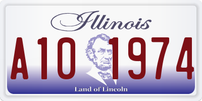 IL license plate A101974