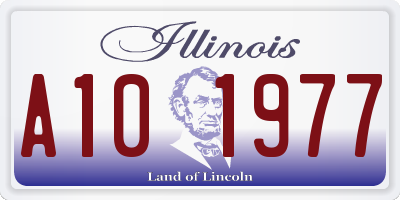 IL license plate A101977