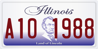 IL license plate A101988
