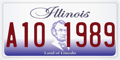 IL license plate A101989