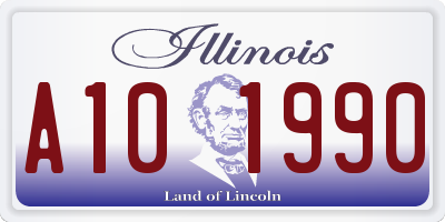 IL license plate A101990