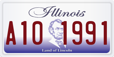 IL license plate A101991