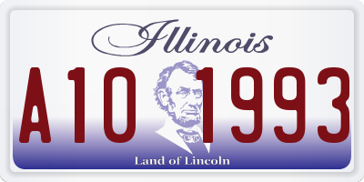 IL license plate A101993