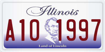 IL license plate A101997
