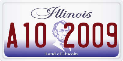 IL license plate A102009