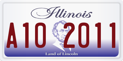 IL license plate A102011