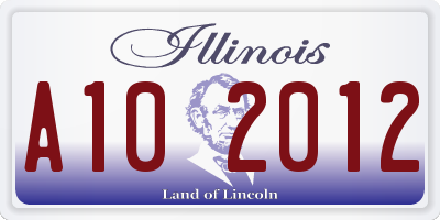 IL license plate A102012