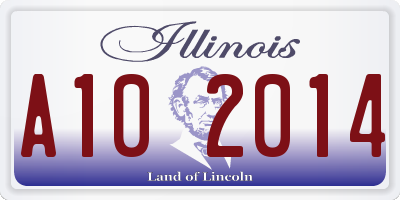 IL license plate A102014