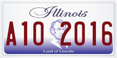 IL license plate A102016