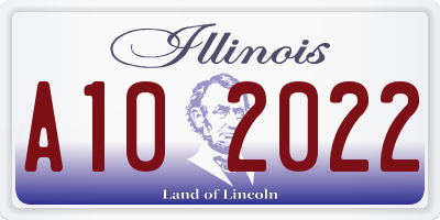 IL license plate A102022