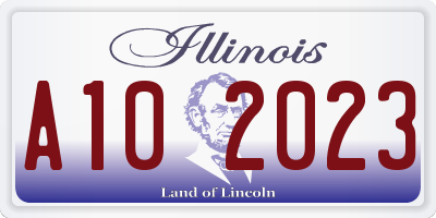 IL license plate A102023