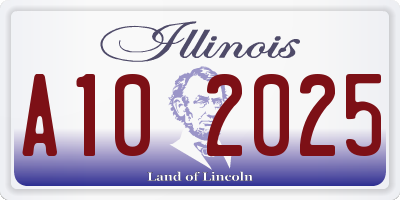 IL license plate A102025