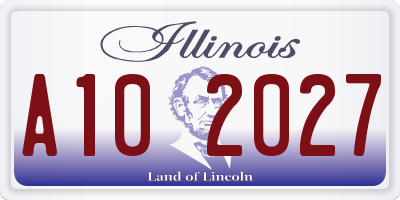 IL license plate A102027