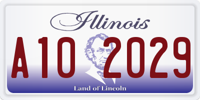 IL license plate A102029