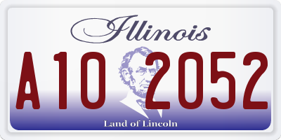 IL license plate A102052