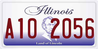 IL license plate A102056