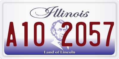 IL license plate A102057
