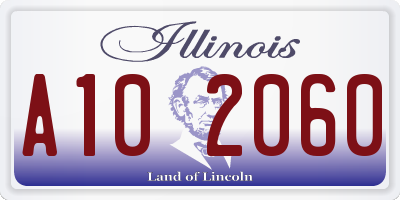 IL license plate A102060
