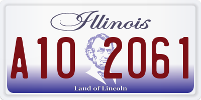 IL license plate A102061