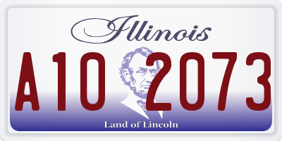IL license plate A102073