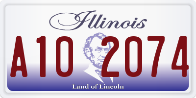 IL license plate A102074