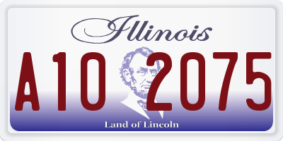 IL license plate A102075