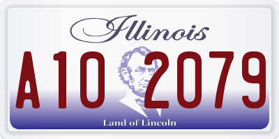 IL license plate A102079