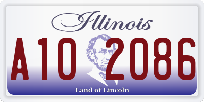 IL license plate A102086