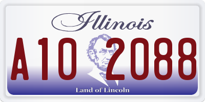 IL license plate A102088