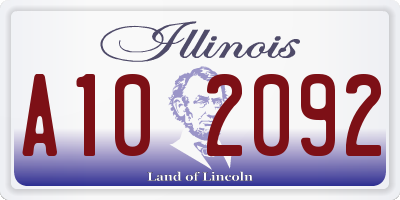 IL license plate A102092