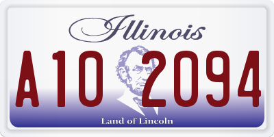 IL license plate A102094