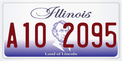 IL license plate A102095