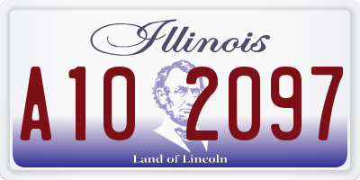 IL license plate A102097
