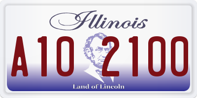 IL license plate A102100