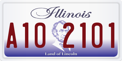 IL license plate A102101