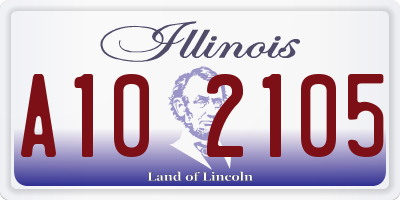 IL license plate A102105