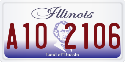 IL license plate A102106