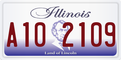 IL license plate A102109
