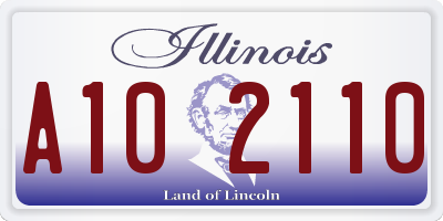 IL license plate A102110