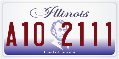 IL license plate A102111